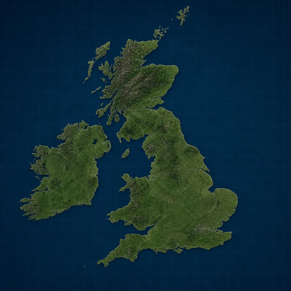 Neutral map of the whole United Kingdom